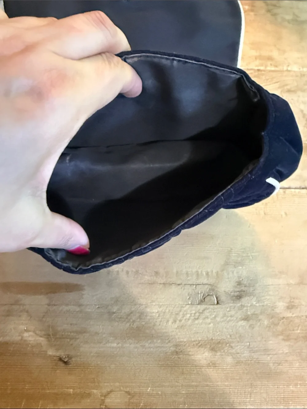 Dior Beauty Black Pouch with Cream Trim